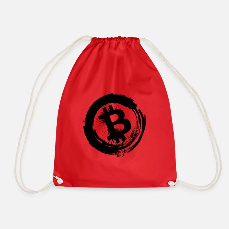 Bitcoin Design Logo - Turnbeutel - Rot