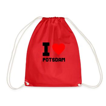 I Love Potsdam Geschenk Stadt Heimat Idee - Turnbeutel - Rot - Vorne