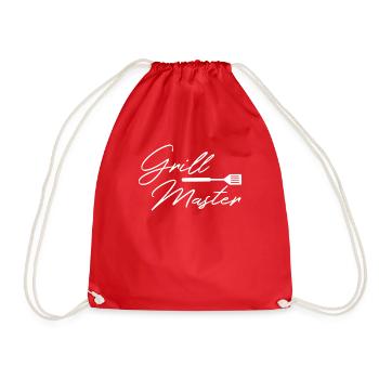 Grillen - Grillmeister - Geschenk - Grill - Turnbeutel - Rot - Vorne
