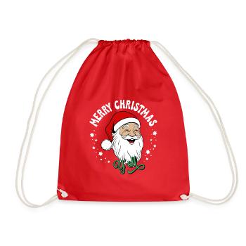 Merry Christmas Ugly Christmas Sweater Weihnachten - Turnbeutel - Rot - Vorne