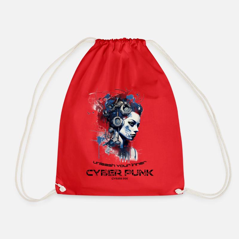 CyberInk Tech-Tattoo 10 - Turnbeutel - Rot