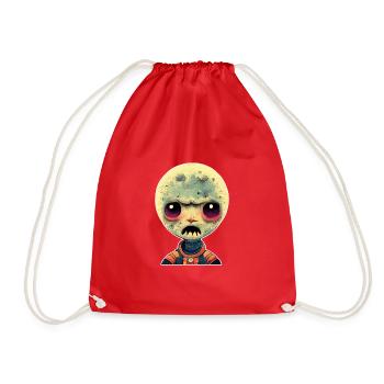 Space Zombie - Drawstring Bag - red - Front