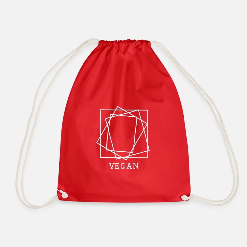 VEGAN Logo (White) - Turnbeutel - Rot