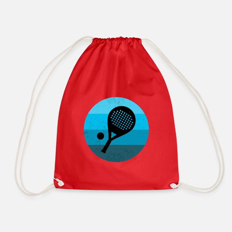 Padel, funny Padel, retro vintage Padel - Drawstring Bag - red