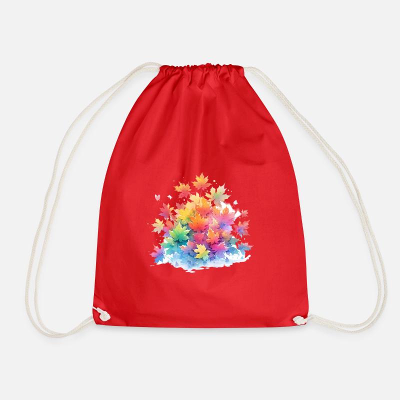 Pride Maple Leafs - Drawstring Bag - red