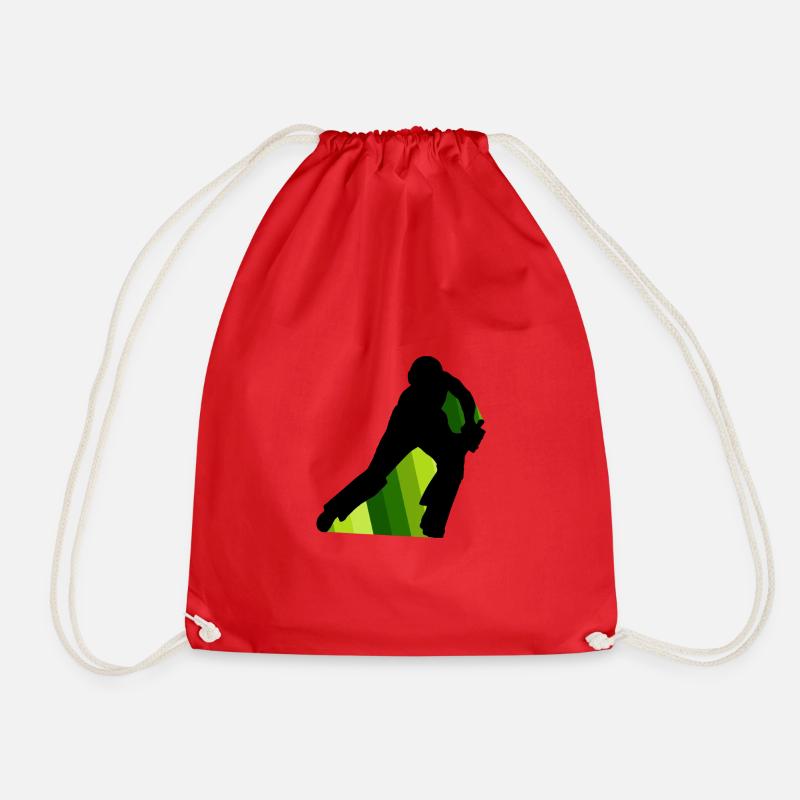 Cricketer Cricket Team Cricket - Drawstring Bag - red