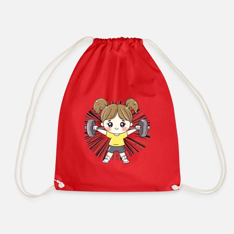 Workout Workout Gym - Drawstring Bag - red