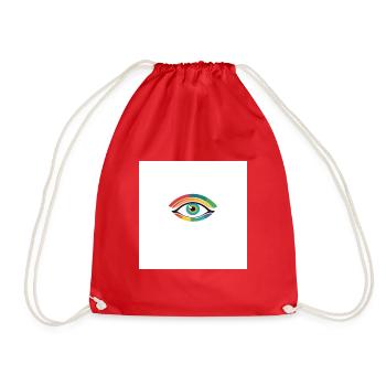 Bunte Auge - Turnbeutel - Rot - Vorne