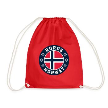 Drapeau de la Norvège Roros - Sac de sport léger - rouge - Devant