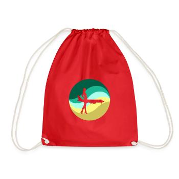 Airline Air Traffic - Drawstring Bag - red - Front