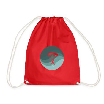 Skydiving Paragliding Extreme Sports - Drawstring Bag - red - Front
