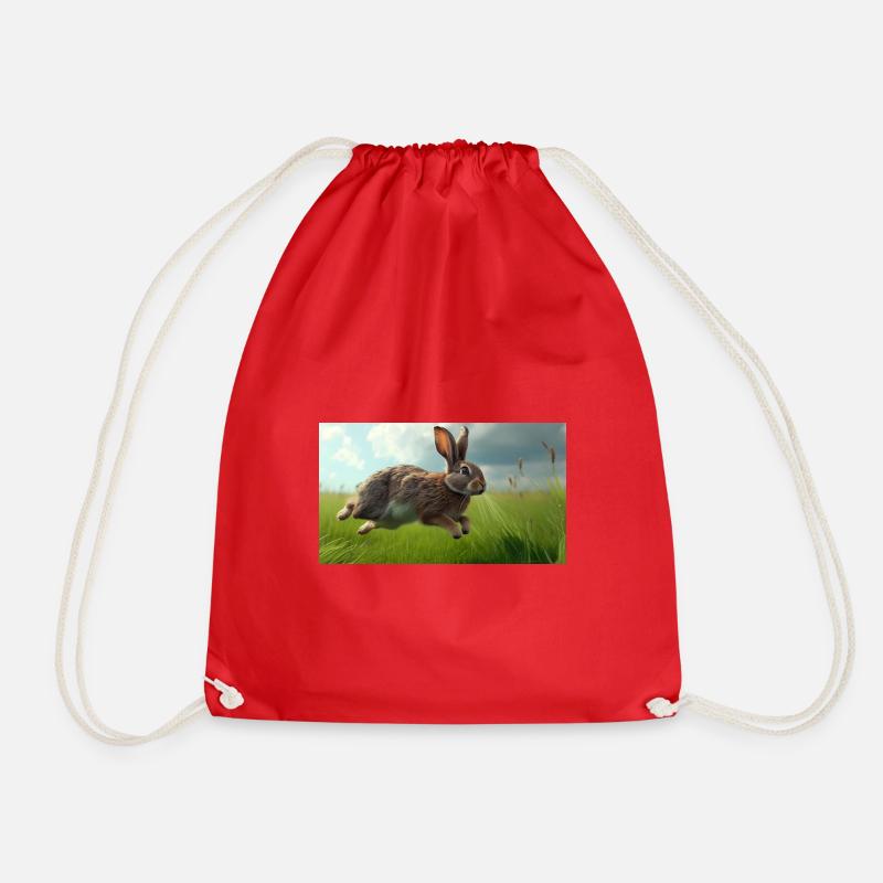 Jumping Rabbit - Turnbeutel - Rot