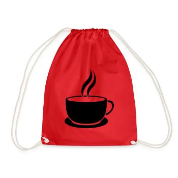 Cafe-Tasse - Turnbeutel - Rot - Vorne
