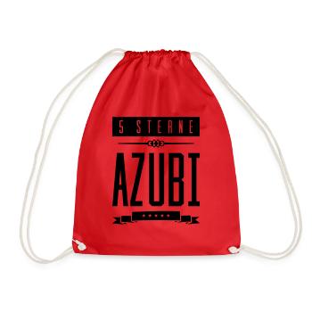 5 sterne azubi - Turnbeutel - Rot - Vorne