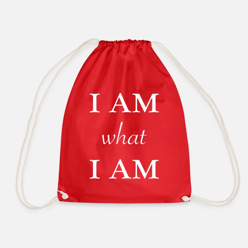 I am what I am! - Ich bin was ich bin! - Turnbeutel - Rot