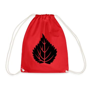Leaf 14 - Drawstring Bag - red - Front
