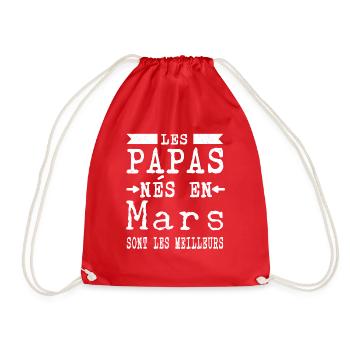 Les Papas nés en Mars sont meilleurs - Sac de sport léger - rouge - Devant