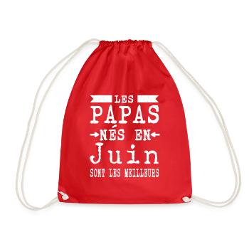 Les Papas nés en Juin sont meilleurs - Sac de sport léger - rouge - Devant