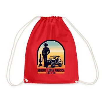 Amoureux de l’Amérique - Sac de sport léger - rouge - Devant