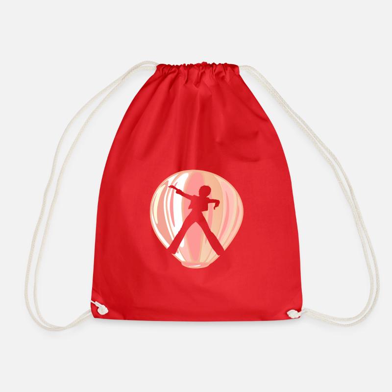 Disco Dance Lights - Drawstring Bag - red