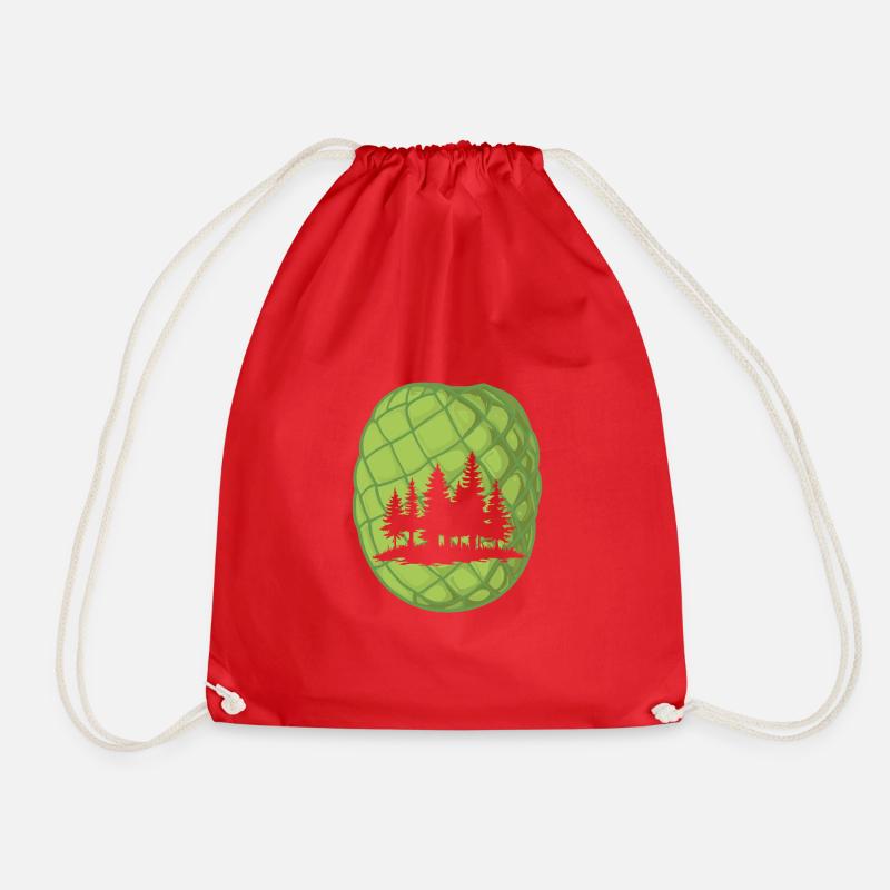 Forestry Nature - Drawstring Bag - red
