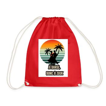 Je dance donc Je zouk - Drawstring Bag - red - Front