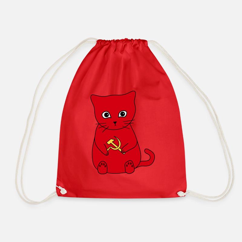 ☭ ☭ Kittens For Communism ☭ ☭ - Drawstring Bag - red