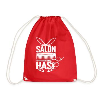 Salon Hase Rabbit Hairdresser Friseur Meister Fris - Turnbeutel - Rot - Vorne