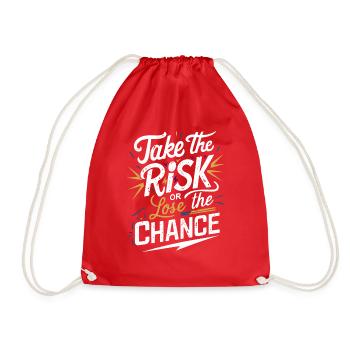 Prends le risque ou perds ta chance - Sac de sport léger - rouge - Devant