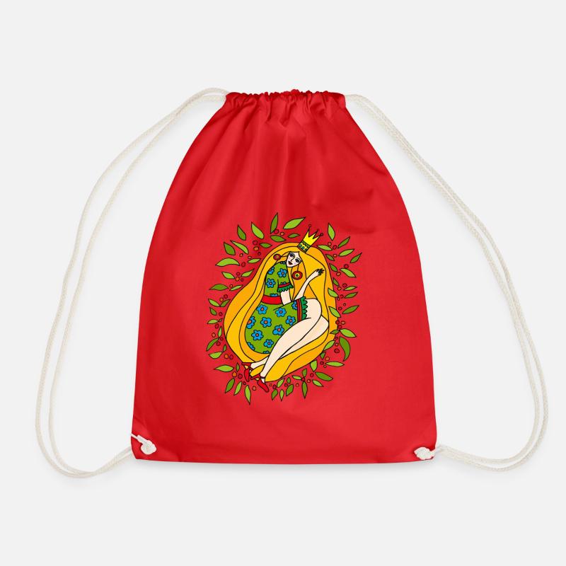 Miss Fryda Spring - Drawstring Bag - red