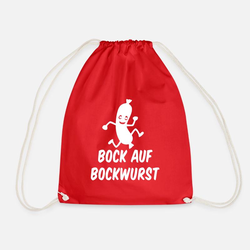 Bock auf Bockwurst - Turnbeutel - Rot