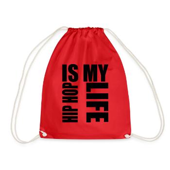 hip hop is my life - Turnbeutel - Rot - Vorne