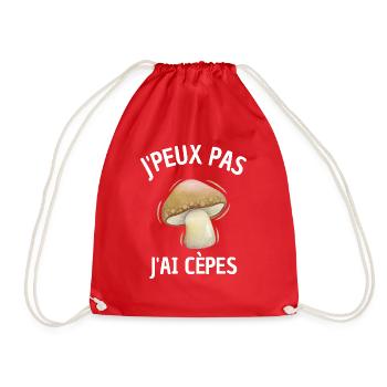 j'peux pas j'ai cèpes idée cadeau - Sac de sport léger - rouge - Devant