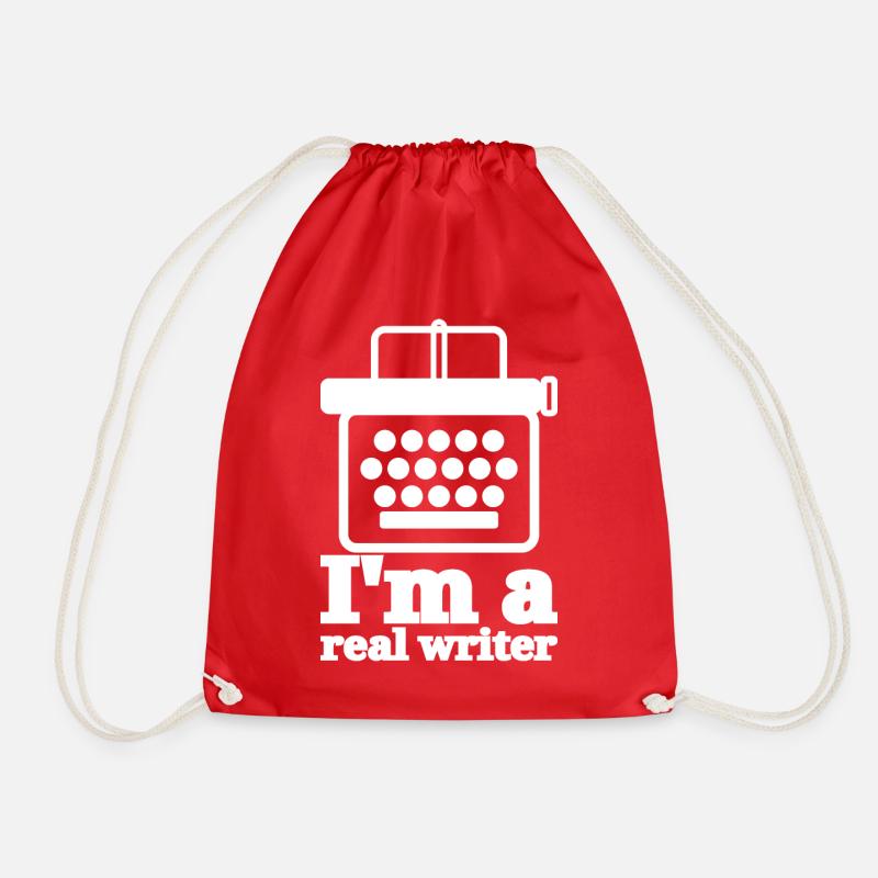 Real Writer - Drawstring Bag - red