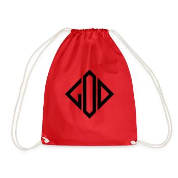 Dieu dieu losange carré - Sac de sport léger - rouge - Devant
