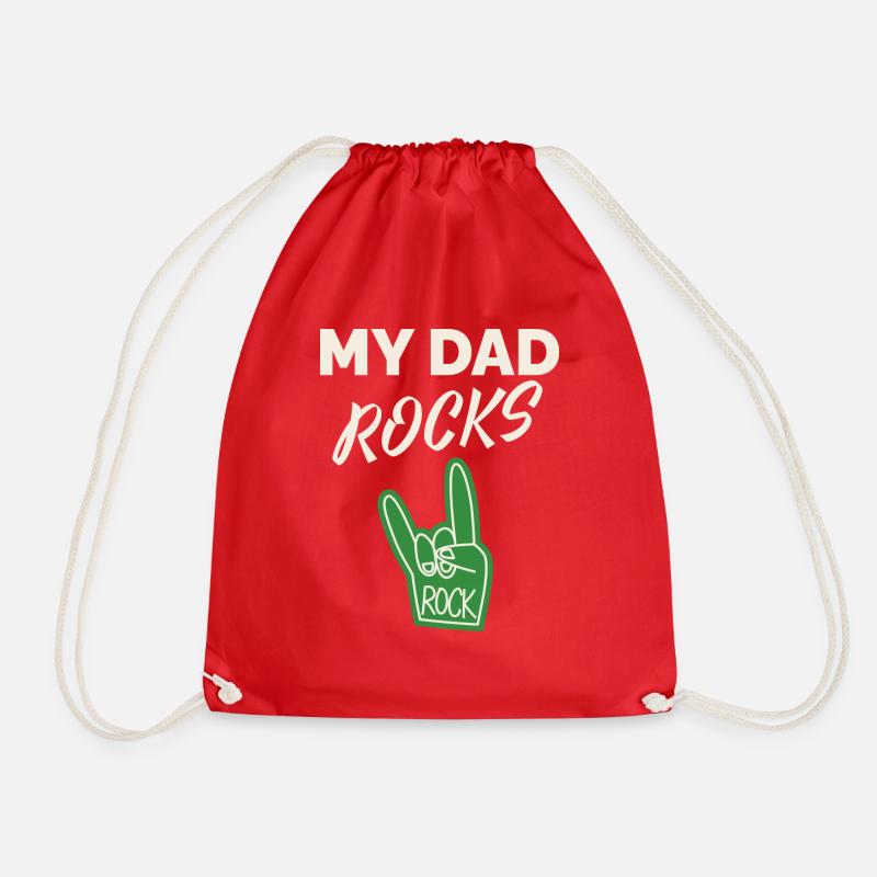 Dad Rockt - Turnbeutel - Rot