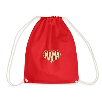 Cœur de maman - Sac de sport léger - rouge - Devant