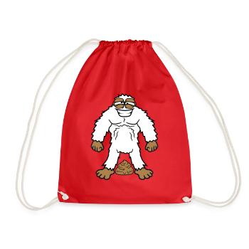 shit heap stink shit kot yeti m - Drawstring Bag - red - Front