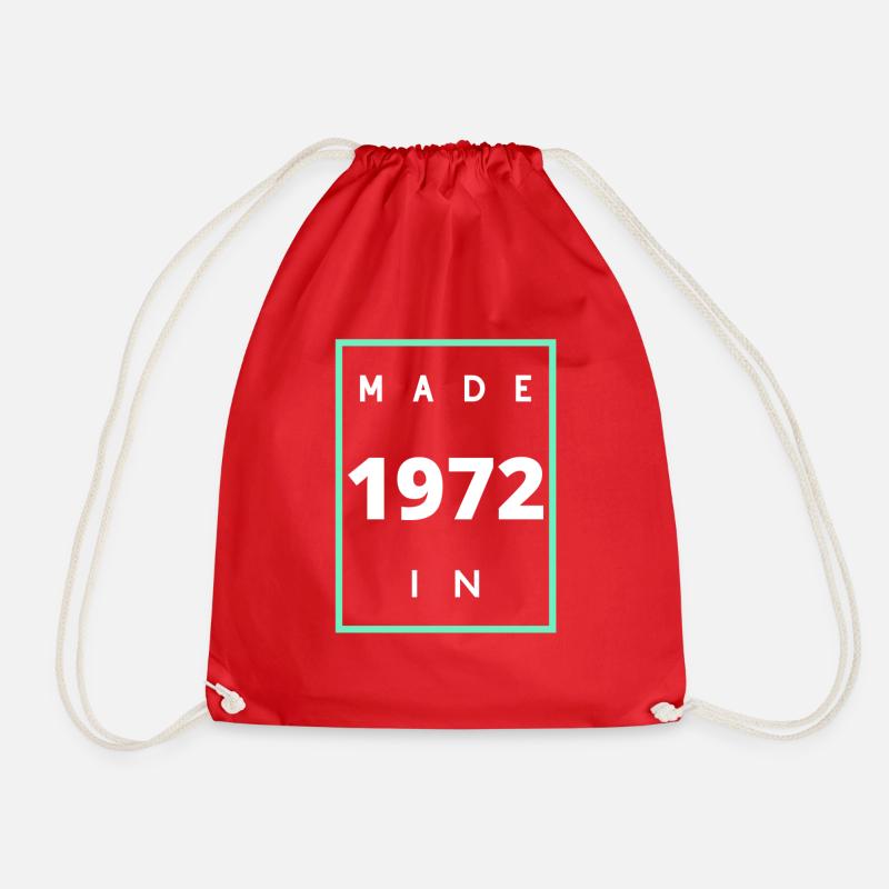 Made in 1972 - Drawstring Bag - red