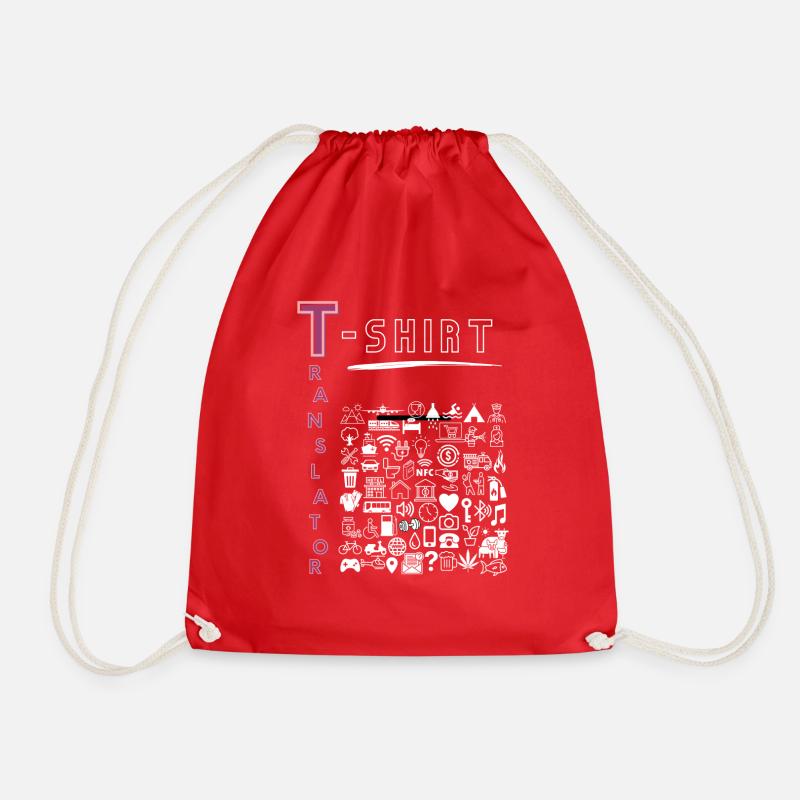 Translator1 - Drawstring Bag - red