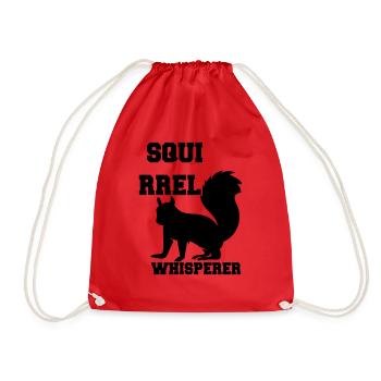 Squirrel Whisperer - Drawstring Bag - red - Front