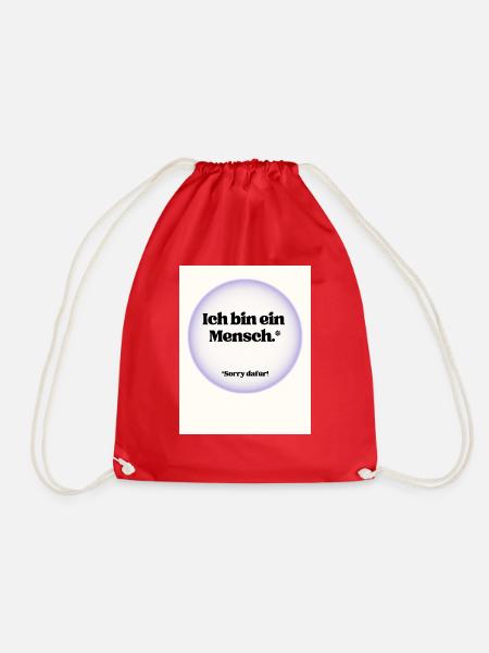 Mensch - Turnbeutel - Rot