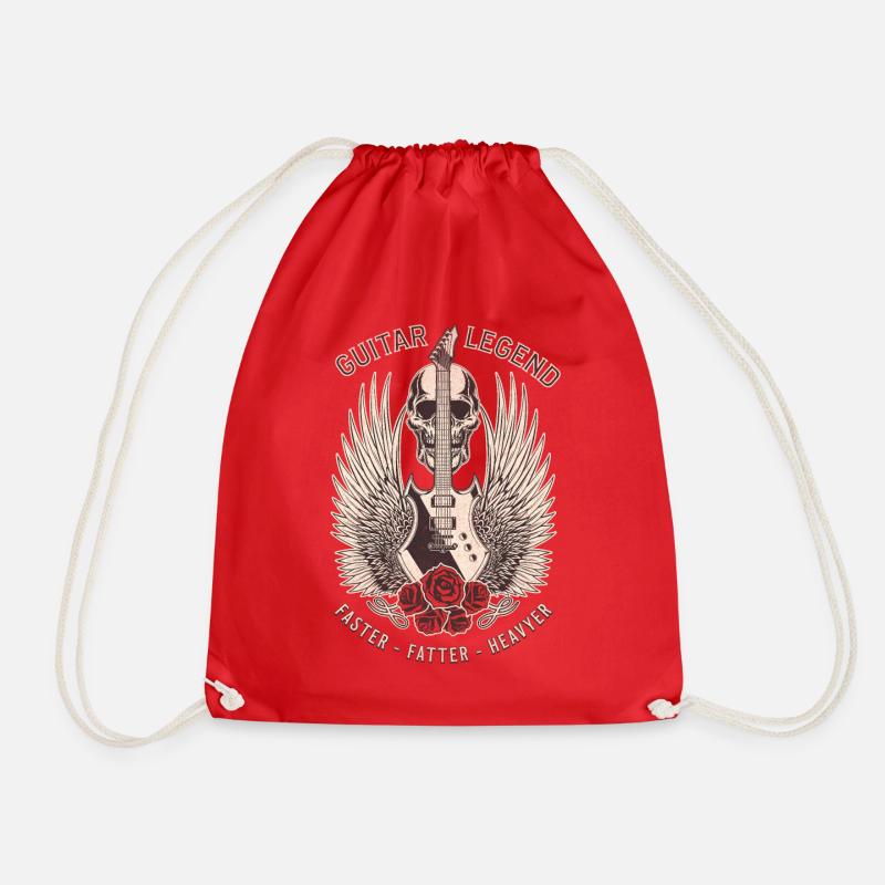 GUITAR LEGEND - Drawstring Bag - red