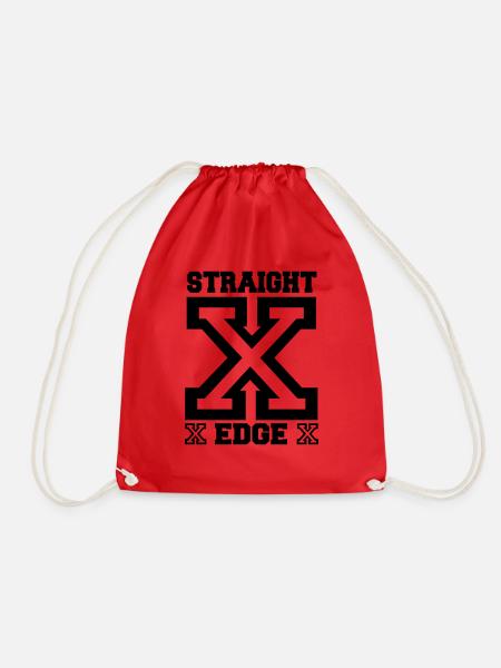 straight edge - Turnbeutel - Rot