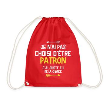 Patron - Cadeau - Drôle - Métier - Chance - Boss - Sac de sport léger - rouge - Devant