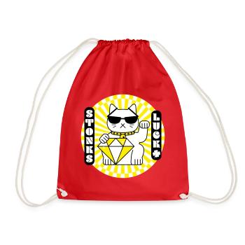 Le chat chanceux de Stonk - Sac de sport léger - rouge - Devant