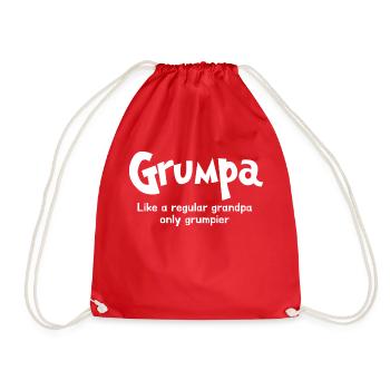 Grumpa white - Turnbeutel - Rot - Vorne