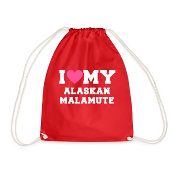 I love my Alaskan Malamute - Sac de sport léger - rouge - Devant