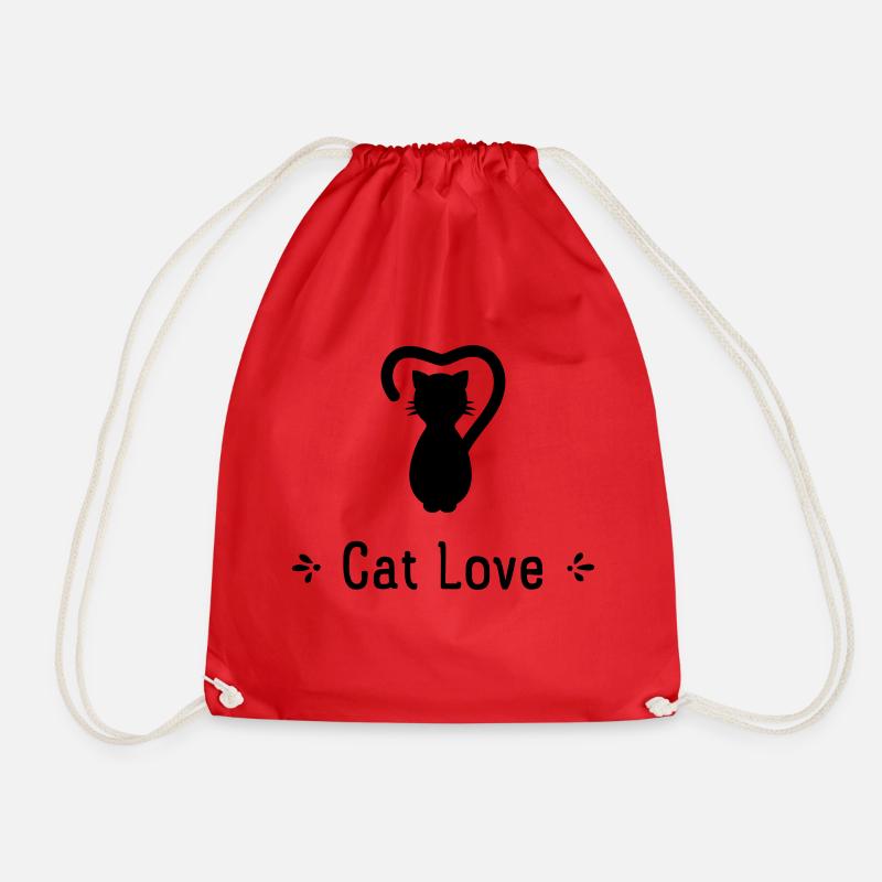 Cat Love - Turnbeutel - Rot