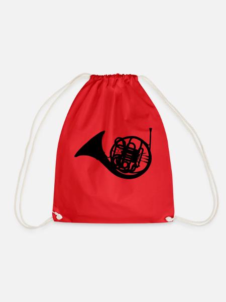 Horn Musikinstrument - Turnbeutel - Rot